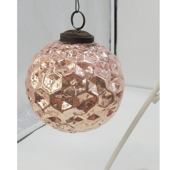 Allen + Roth Ornaments, 2pk Rose Gold & Silver PRE-OWNED IOB - Picture 3 of 4